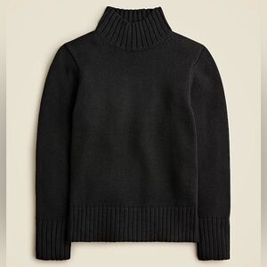 J. Crew Cotton Turtleneck Sweater in Black, Size M, Brand New